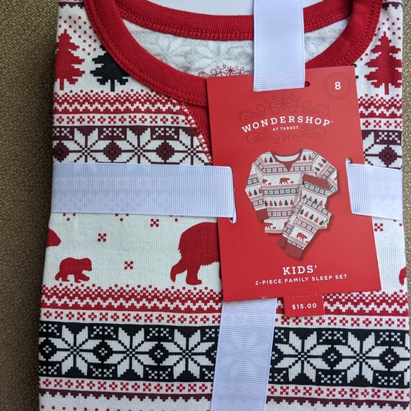 Wondershop Red and White Kids Pajama Set - Picture 1 of 3